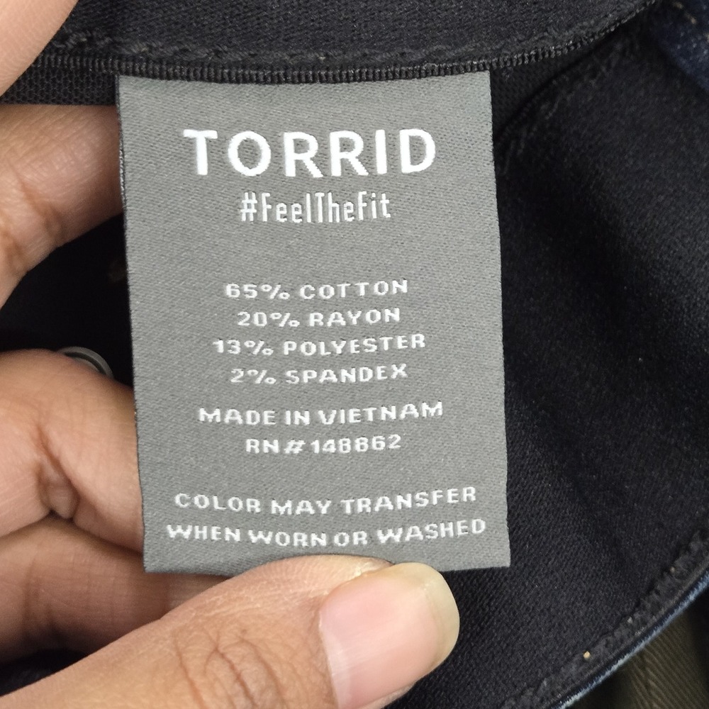 Torrid Women Jeans 18R Dark Blue Denim Wide-Leg 42585299 Bombshell Wide NWT - Picture 16 of 16